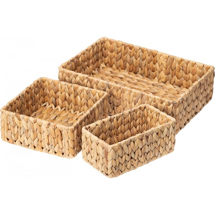 Large Storage Baskets for Shelves Rectangular Closet Organizers